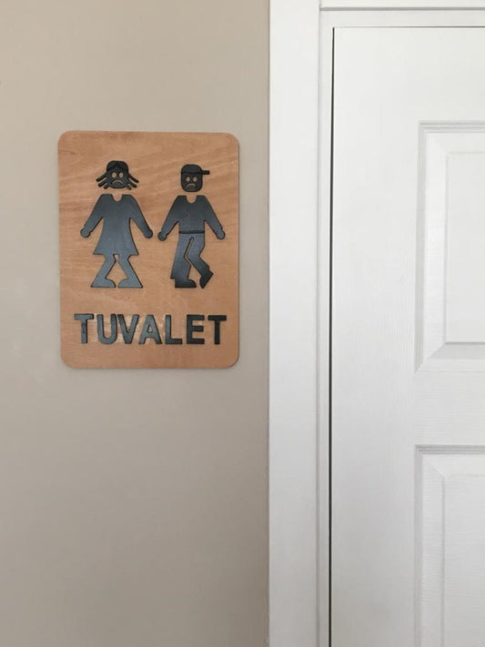 Wc Tuvalet Banyo Kapı Süsü Kadın Erkek Kapı İşareti