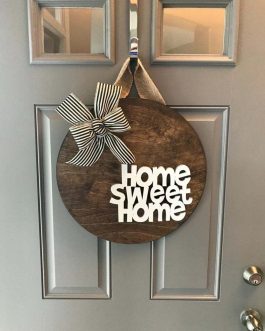 Kapı Süsü Home Sweet home Çelenk